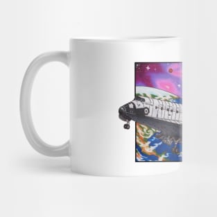 Space Shuttle Discovery and Hubble Mug